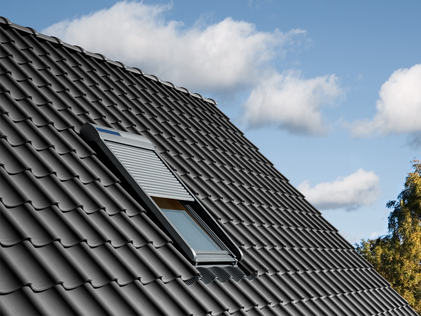 Velux rolluik buitenzijde