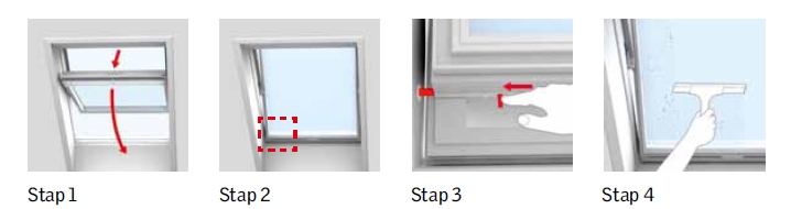 Schoonmaakinstructies Velux glas
