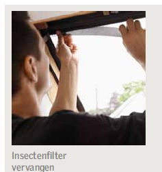 Velux insectenfilter vervangen