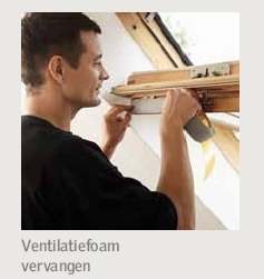 Velux ventilatiefoam vervangen